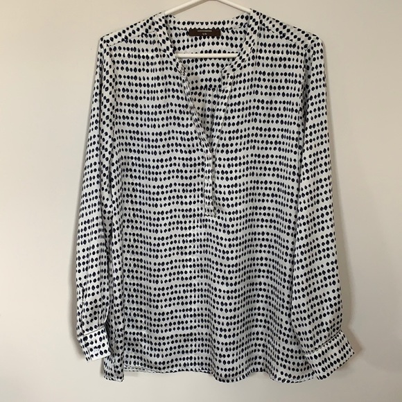 DENVER HAYES LONG SLEEVE PRINTED TUNIC TOP SIZE L - Picture 1 of 7